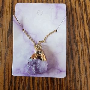 Purple stone necklace